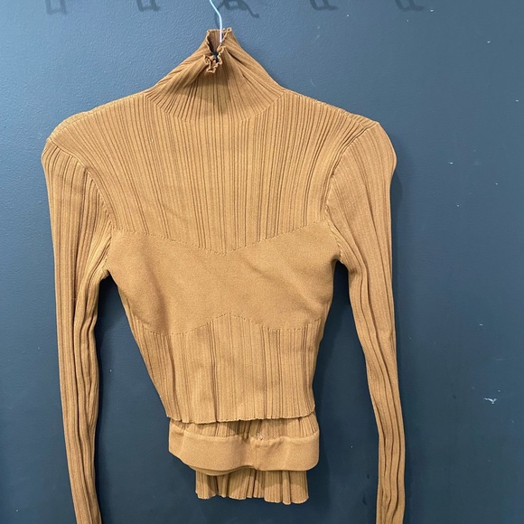 Zara Brown knit midi skirt set - Picture 2 of 5